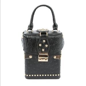 Leopard Boxy Mini Satchel Crossbody Bag